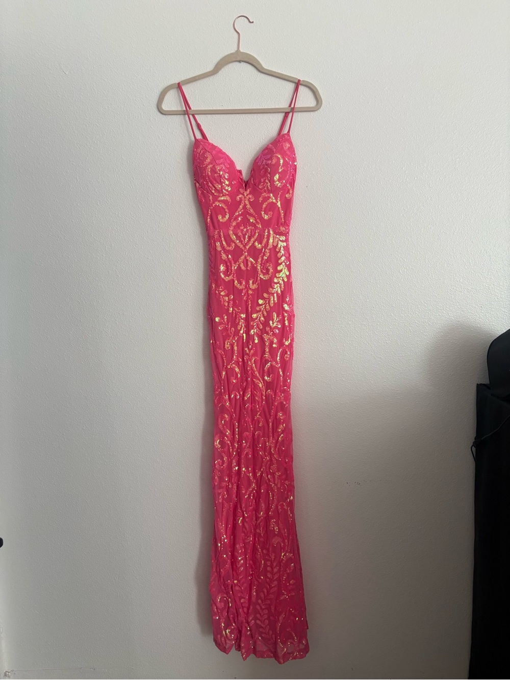 Windsor Julissa Pink Sequin Mesh Mermaid Dress XS - Picture 5 of 15